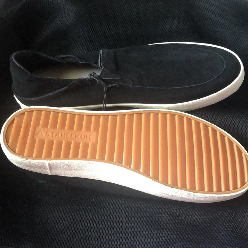 STAHEEKUM SUEDE FLIPSIDE BLACK SHOES